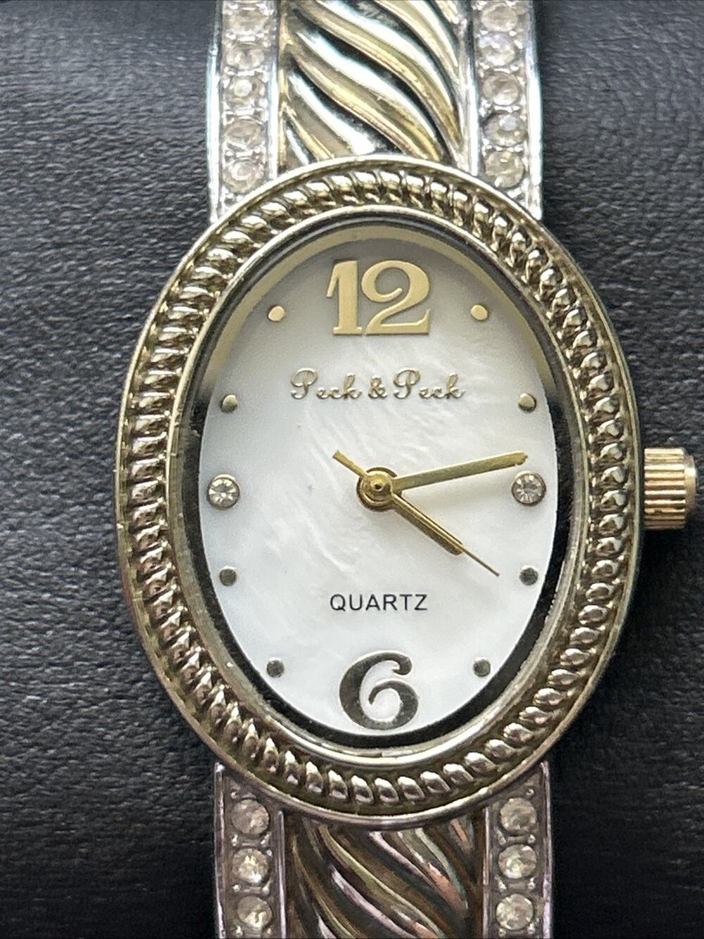 Peck And Peck Two Tone Pearlized Dial Women’s Quartz Watch